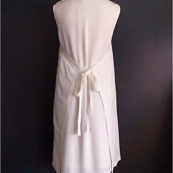 Helmut Lang White Crêpe Apron Mini Dress - Picture 4 of 6